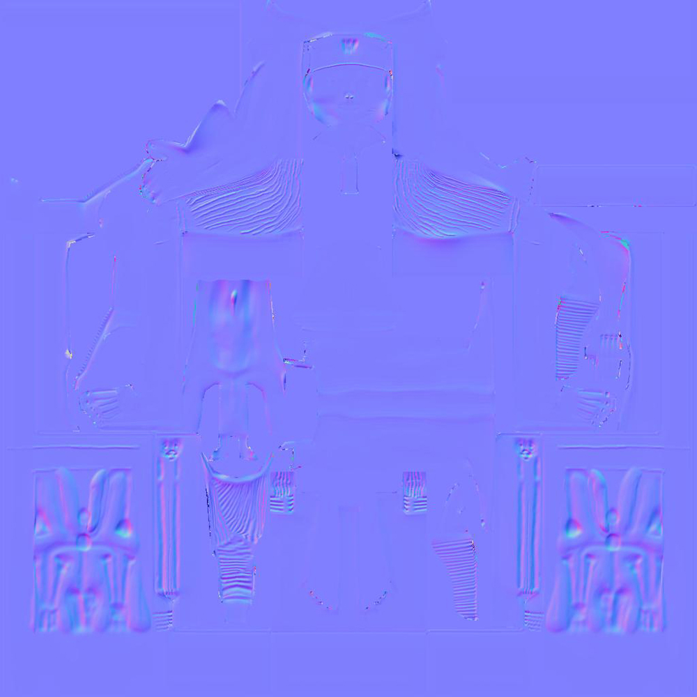 3D Model Texture File: 3D model texture, Khufu statue (normal map)